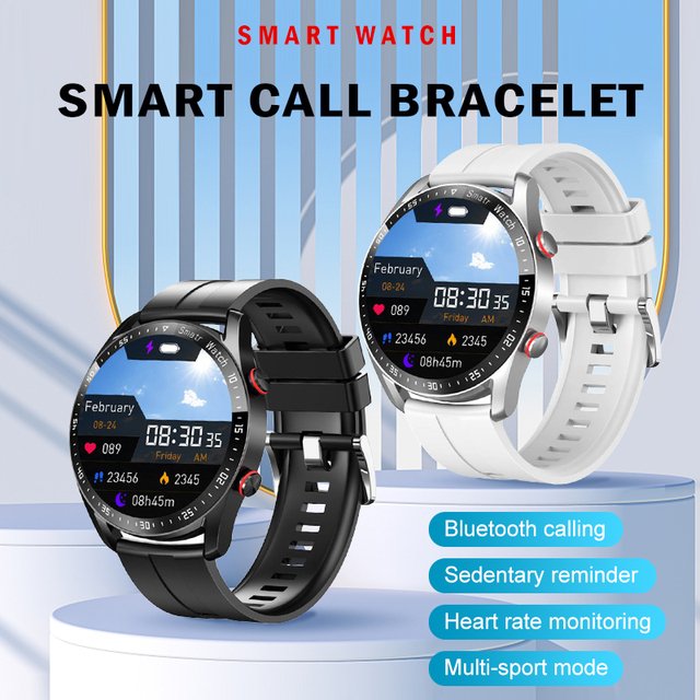 Sports Smart Watch For HW20 PPG+ECG BT Calling Multi-sport Mode 1.28 inch Fitness Heart Rate For Huawei Support Android IOS