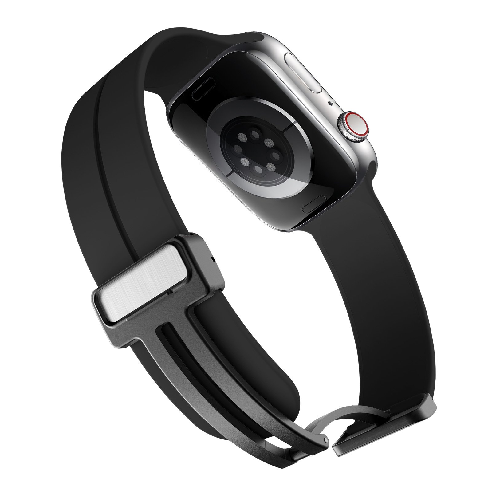 38mm 49mm Sports Silicone Watch Strap for Apple Watch SE 345678 Magnetic Folding Buckle Smart Watch Band for Apple Ultra 8 44mm