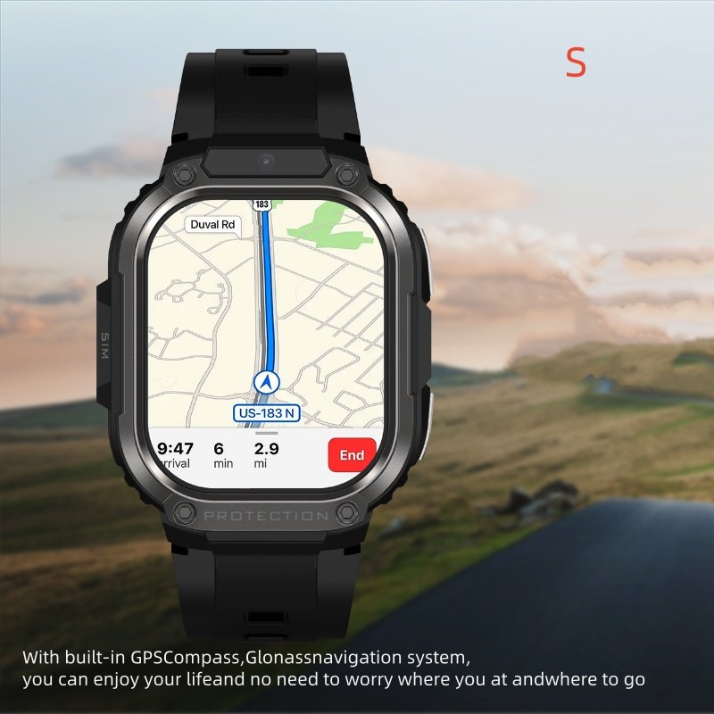 newest IP67 4g android smartwatch 2.13inch Amoled 950mAh battery health monitoring 2024 smart watch for men