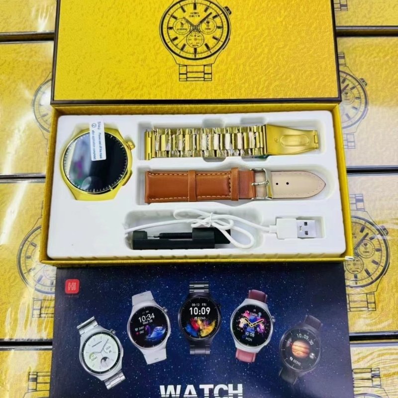 smart watch 2024 watch 4 pro luxury 2 strap 1.5" round touch screen BT call heart rate tracker smart watches relojes