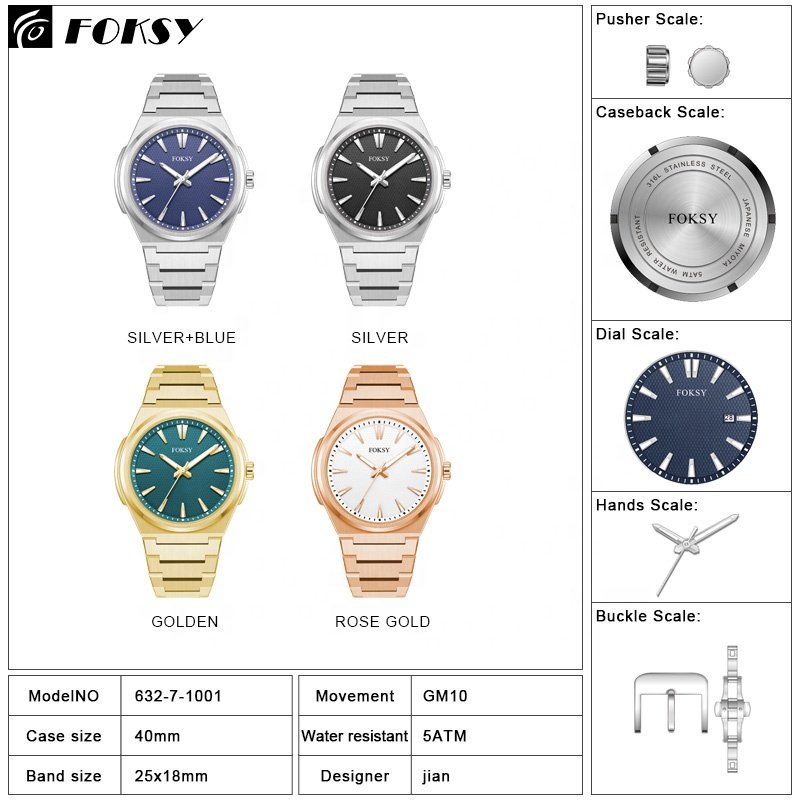 OEM ODM Designer Fashion Watch Men High Quality Stainless Steel Private Label Custom Logo Luxury Wristwatch Quartz Watch For Men