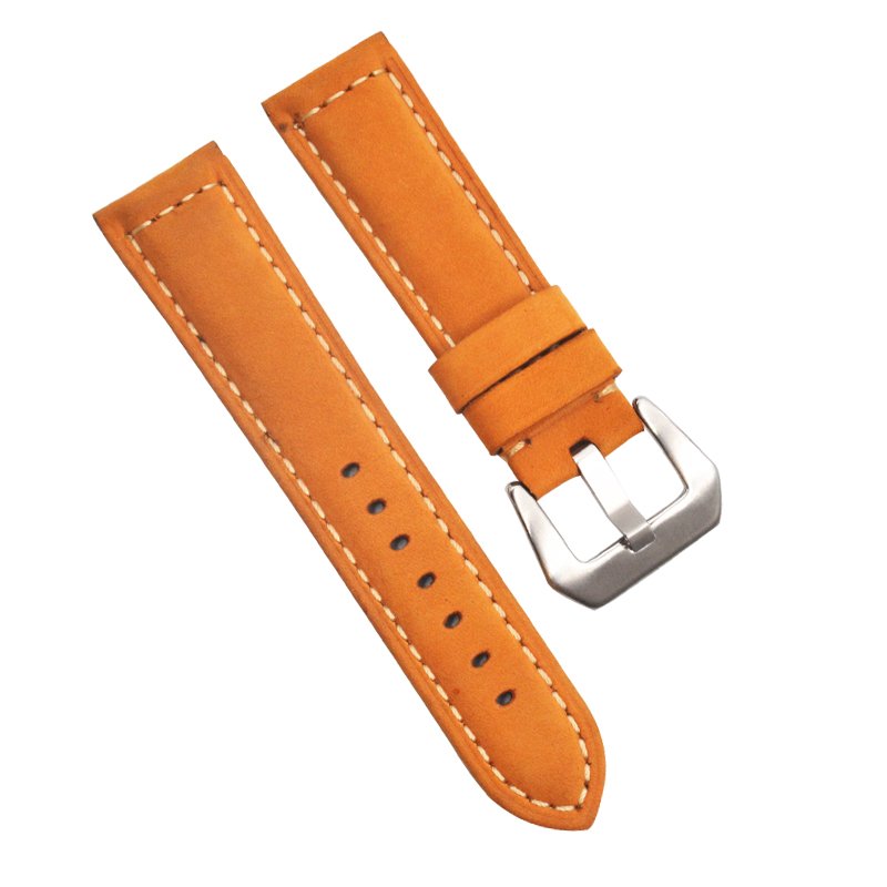 22 24 26 mm fashion matte surface calfskin upper grain quick release genuine leather watch strap for smart watch smart bracelet