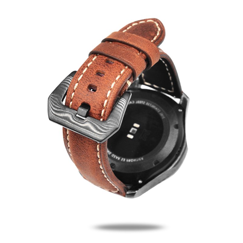 22 24 26 mm fashion matte surface calfskin upper grain quick release genuine leather watch strap for smart watch smart bracelet