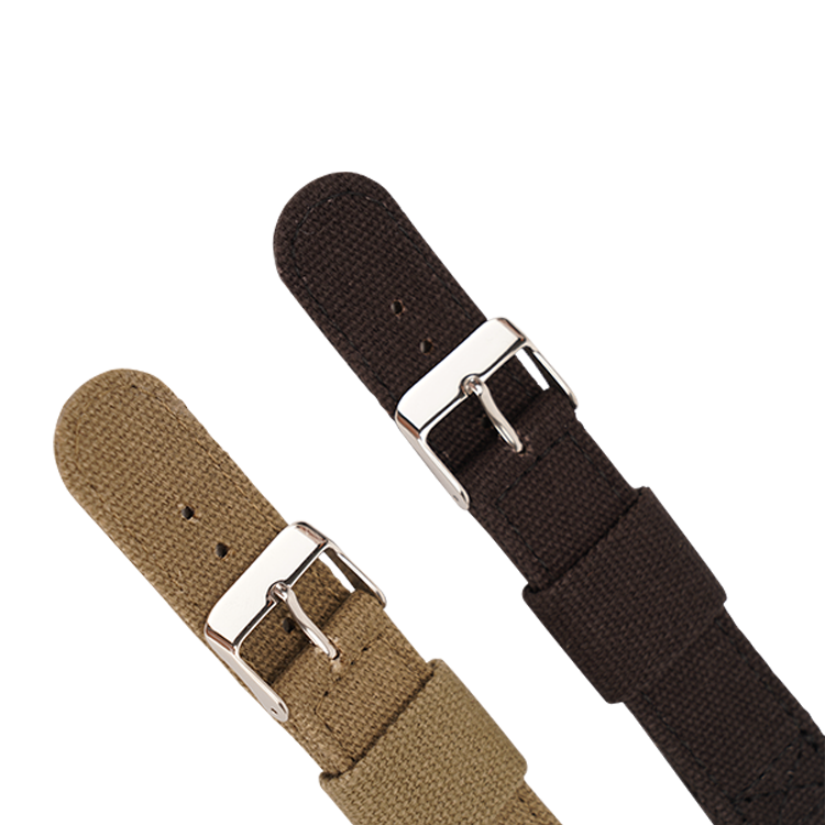 Free Sample Stainless steel case canvas fabric watch strap with buckle for Smart Watch Band Strap