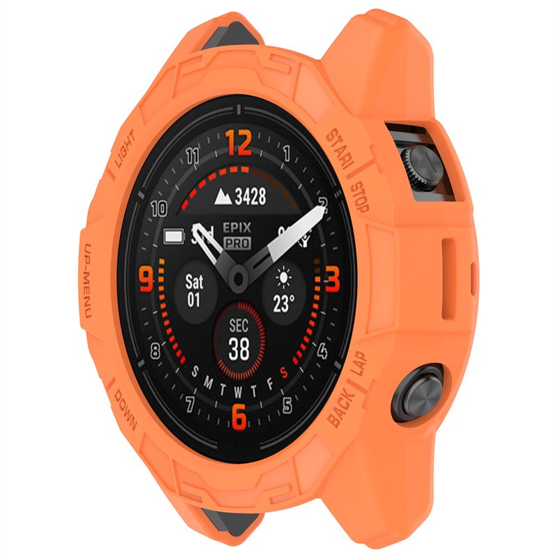 51MM Half Wrap Smart Watch Frame Bumper Cover Smartwatch Protective Case For Garmin fenix 7X Epix Pro
