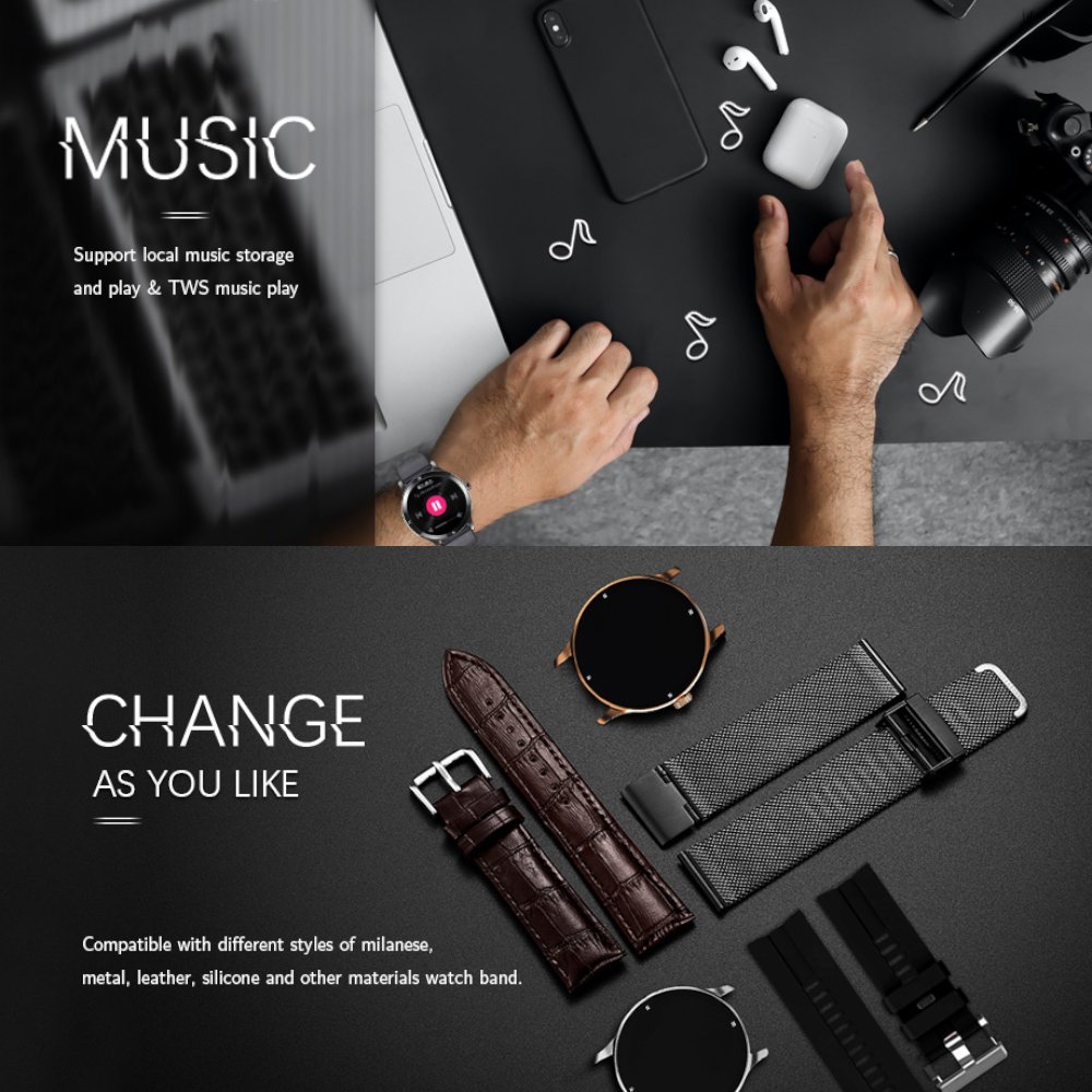 2024 Intelligent Para Hombre Mujer Heart Rate Fitness Android IOS IP67 Waterproof Amoled Montre Connecte Smart Watch For Women