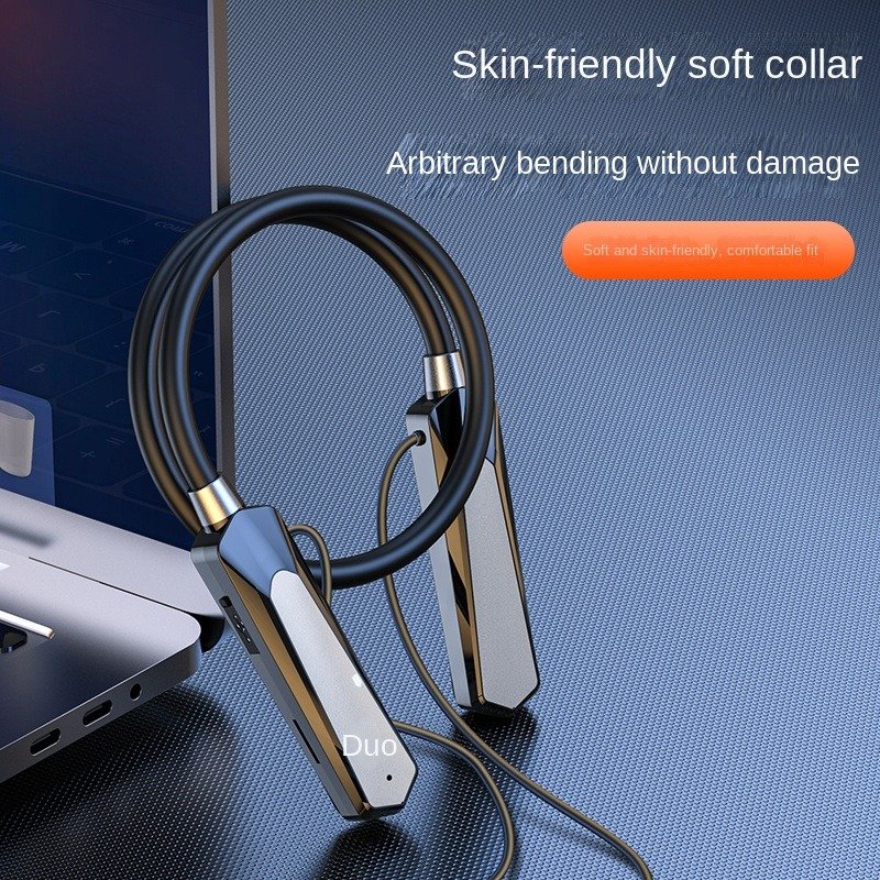 New Gaming/music Neck Bluetooth Headset Black Tech 3D smart Pedometer Wireless Multi-functional Headset