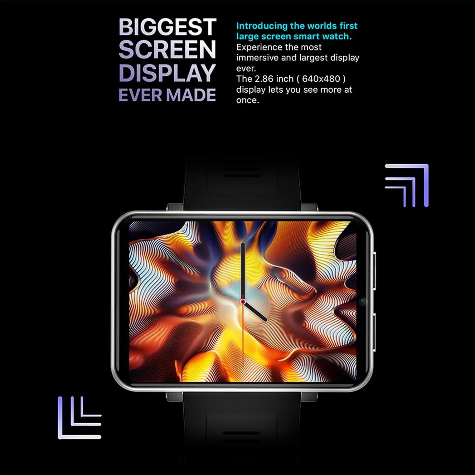 4G LTE Android Smartwatch 2.86 inch Screen 3+32GB GPS Camrea DM101 DM100 Sim Card Smart Watch