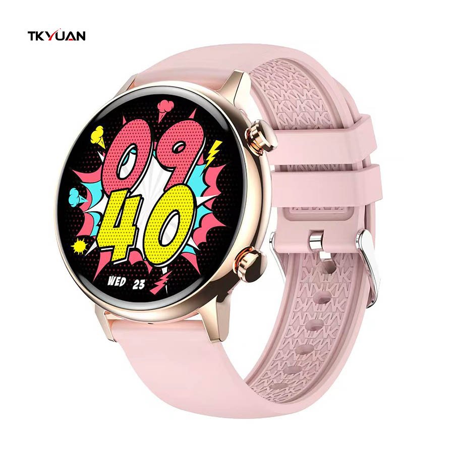 TKYUAN 1.1inch Smart Watch for Women Men BT Call Heart Rate Sleep Monitor Waterproof NFC Music Control HK39 Smartwatch