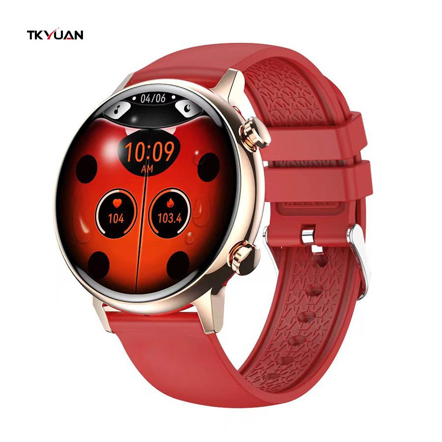 TKYUAN 1.1inch Smart Watch for Women Men BT Call Heart Rate Sleep Monitor Waterproof NFC Music Control HK39 Smartwatch