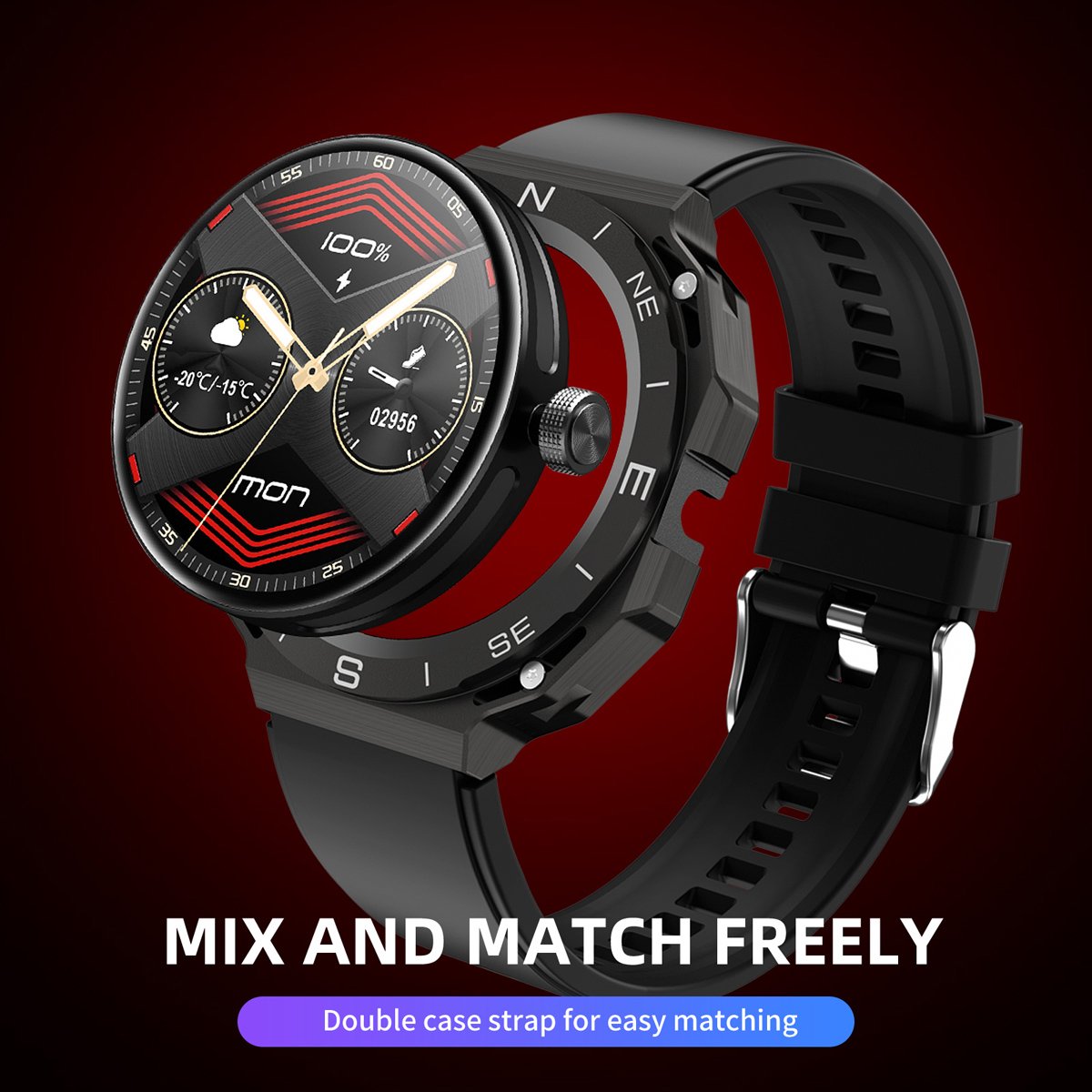 SKMEI S244 custom logo buy one get two reloj inteligente android fitness smartwatch 2023 high quality sports men smart watch
