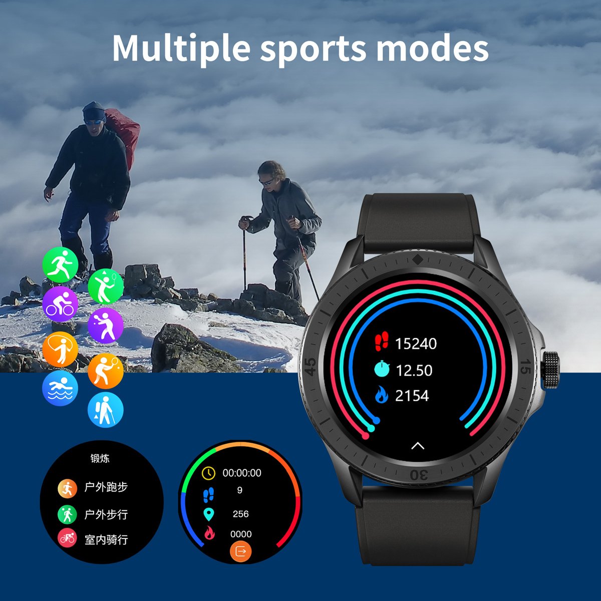 SKMEI S244 custom logo buy one get two reloj inteligente android fitness smartwatch 2023 high quality sports men smart watch