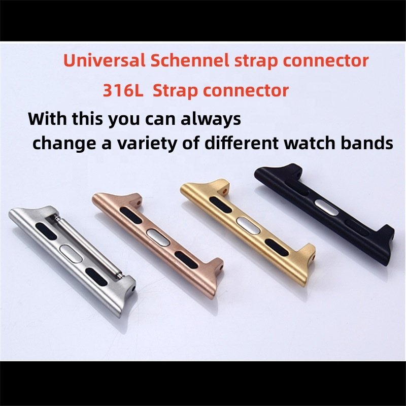 Factory wholesale 49mm 24mm 42mm Stainless Steel Strap Metal Smart Watch Connector For Apple Watch Band Connector Adapter