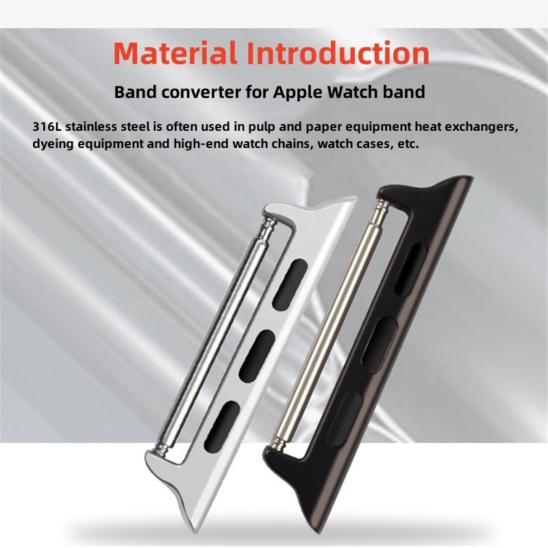 Factory wholesale 49mm 24mm 42mm Stainless Steel Strap Metal Smart Watch Connector For Apple Watch Band Connector Adapter
