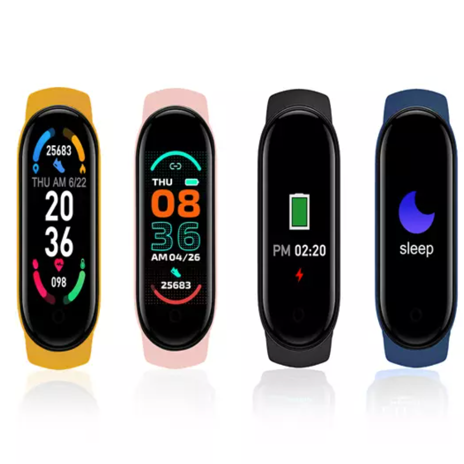 Hot Sale Band 6 Fitness Tracker M6 Smart Wearable Devices Smart Watch M5 0.96 Inch Ip67