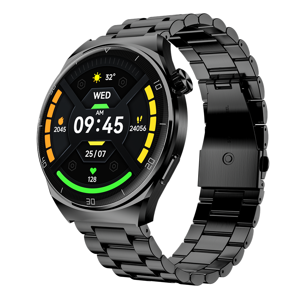 AMOLED Smart Watch Always-On Display Heart Rate Blood Pressure Message Notification 1.43inch Round Screen Watch