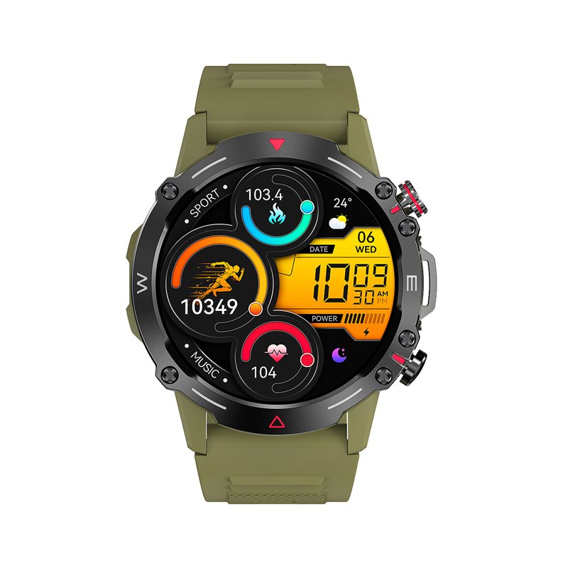 New Sports AMOELD Smart Watch HK87, 410mAh Battery 1.43in 466*466 Screen BT Call Custom Watch Faces Outdoor Men Women Smartwatch