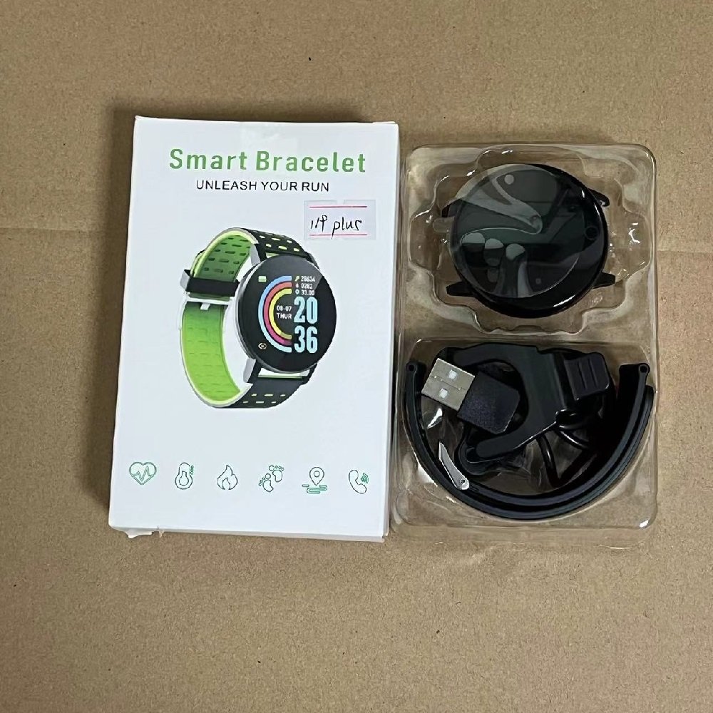 hotsale 119 Plus Smart Watch Men Women Blood Pressure Waterproof Sport Round Smartwatch Smart Clock Fitness Tracker For Android