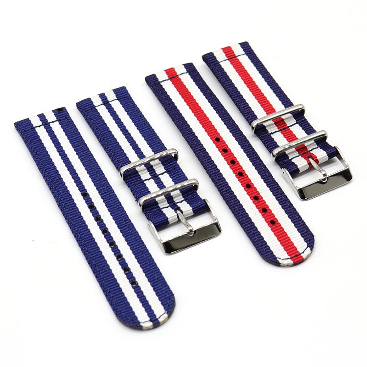 Wrist Band Watch Colorful Stripe Nylon Strap Band Appl Watch Band 2024 Custom Fitness Sport 18mm 20mm 22mm 24mm Luxury 2pcs