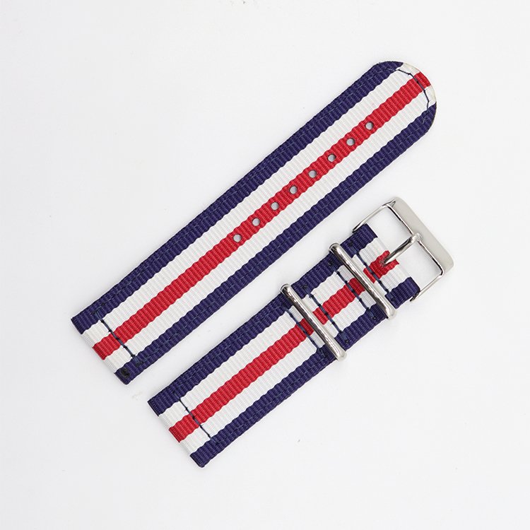 Wrist Band Watch Colorful Stripe Nylon Strap Band Appl Watch Band 2024 Custom Fitness Sport 18mm 20mm 22mm 24mm Luxury 2pcs