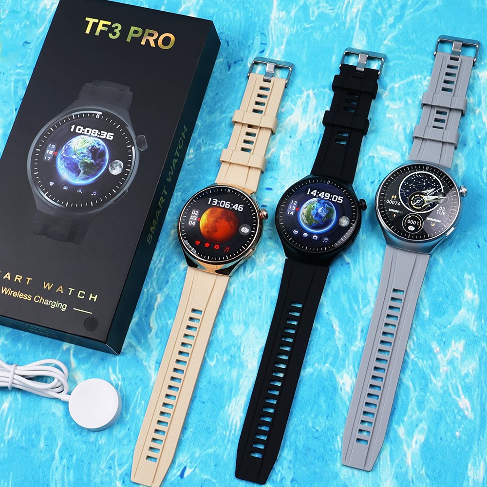 TF3 Pro 2 Straps 1.5 inch Round Smart watch 2024 Health monitor Montres intelligentes Sport Reloj inteligente BT Call Smartwatch