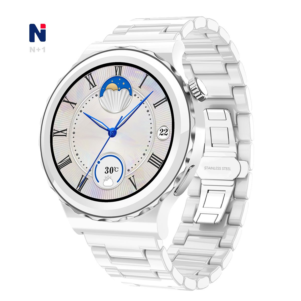 2023 white female Smart Watch BT call music camera control sports waterproof SmartWatch