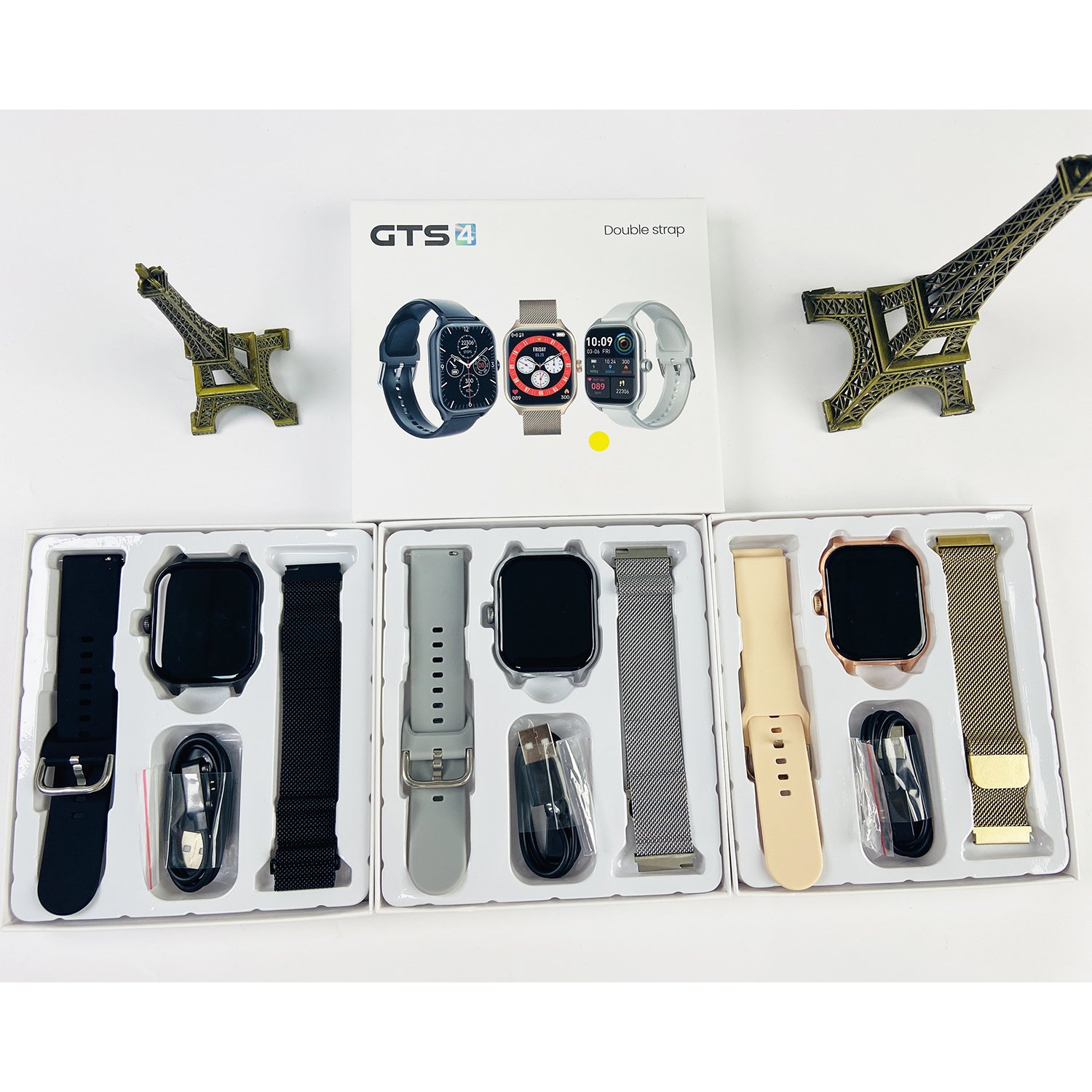 In stock 2 Straps 2.01" GTS4 Smartwatch Hombre Mujer Reloj intelligent BT Call Montres intelligentes Heart rate Smart watch GTS4