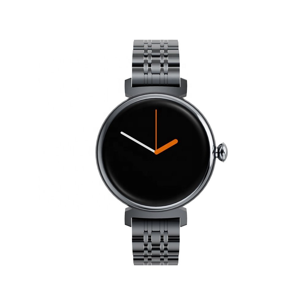 1.04 Inch AMOLED Display IP68 Elegant BT Call Steel Watch Band Women Smart Watches DM70 with Heart Rate Monitor and SpO2