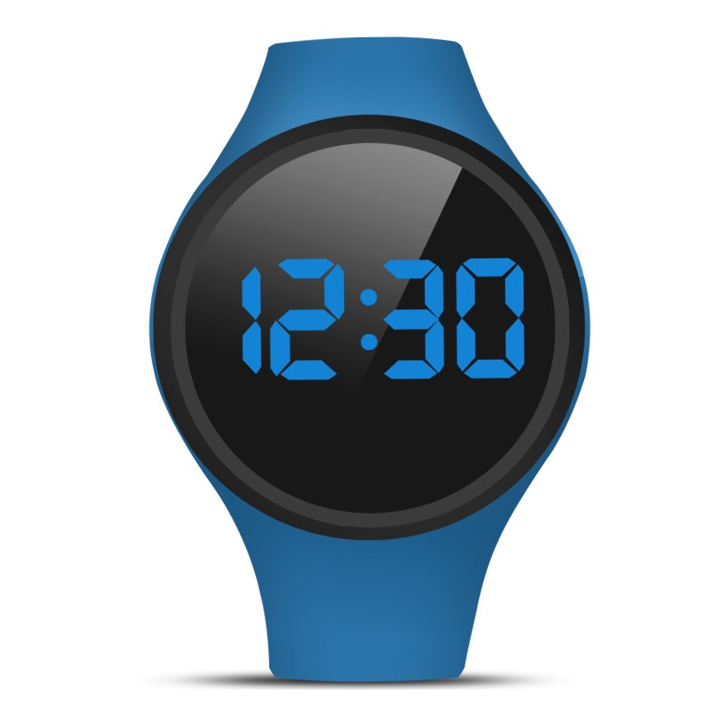Big round touch screen watch pedometer smart watch vibration alarm watch