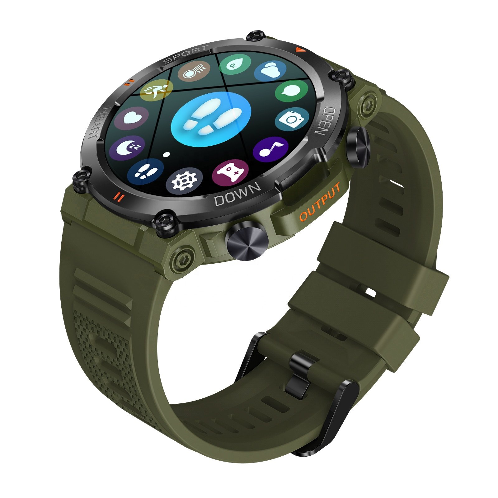2023 New ARRIVAL Super Quality Smart watch Outdoor 1.39 inch blood pressure heart rate android BT call music fitness smartwatch