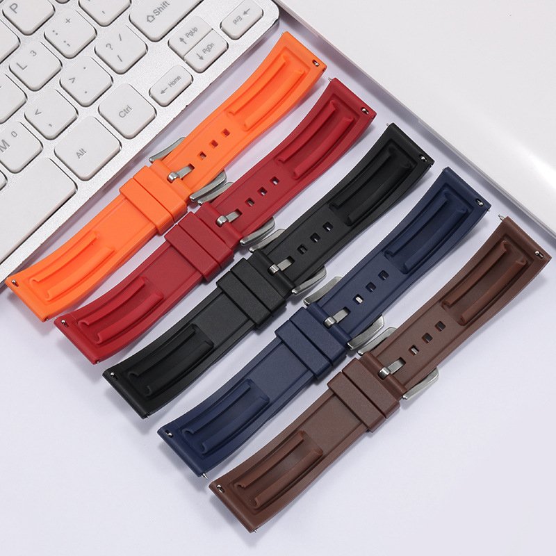 Wholesale New Silicone TPSIV Vulcanized Rubber Watch Band 20mm 22mm Smart Watch Strap