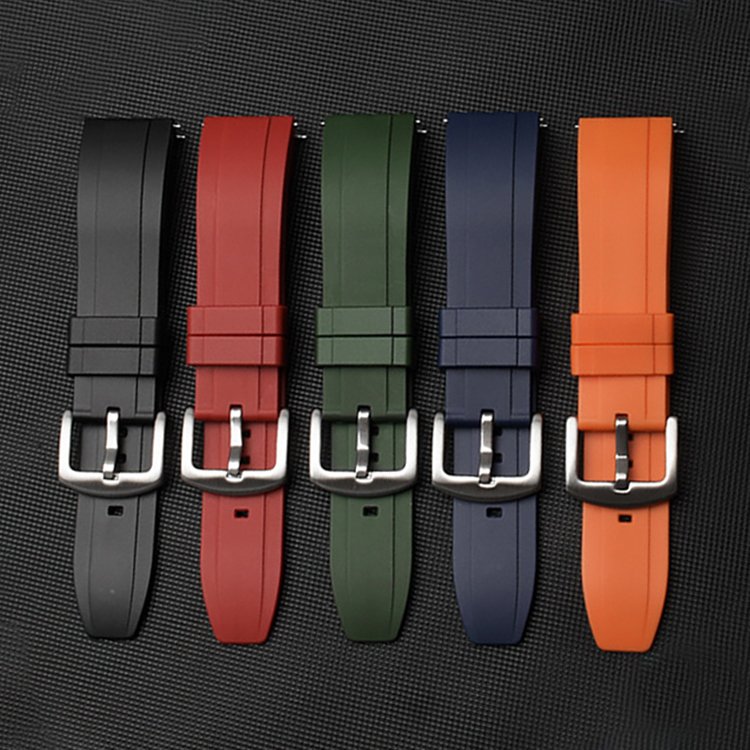 Wholesale New Silicone TPSIV Vulcanized Rubber Watch Band 20mm 22mm Smart Watch Strap