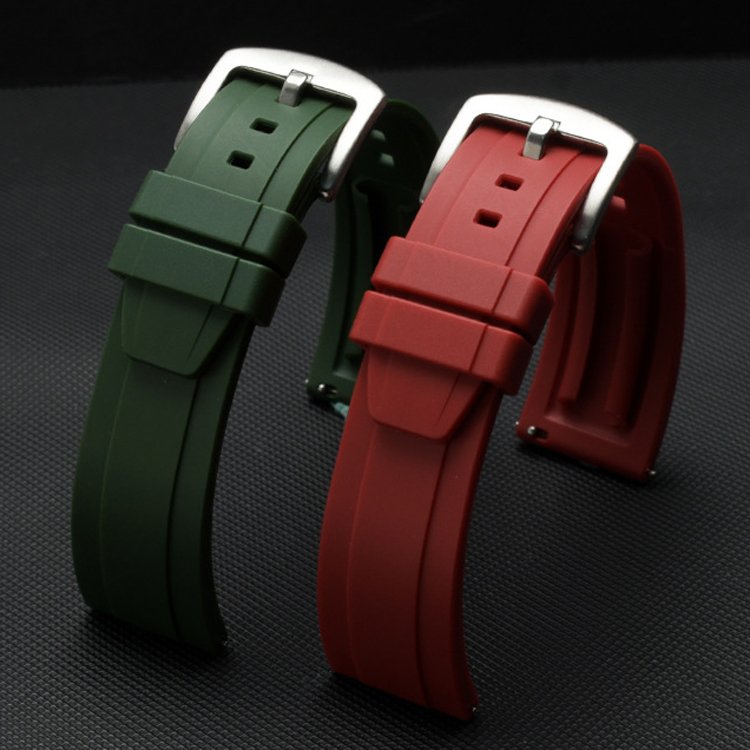 Wholesale New Silicone TPSIV Vulcanized Rubber Watch Band 20mm 22mm Smart Watch Strap