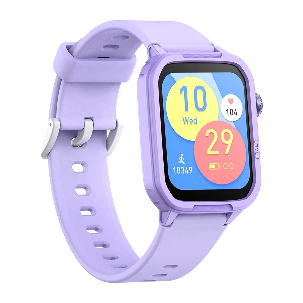 H96 Kids Smartwatch with Heart rate Sports Sleep Flashlight Children Watches Gifts Smart Watch for Girls In Pink Purple Colour