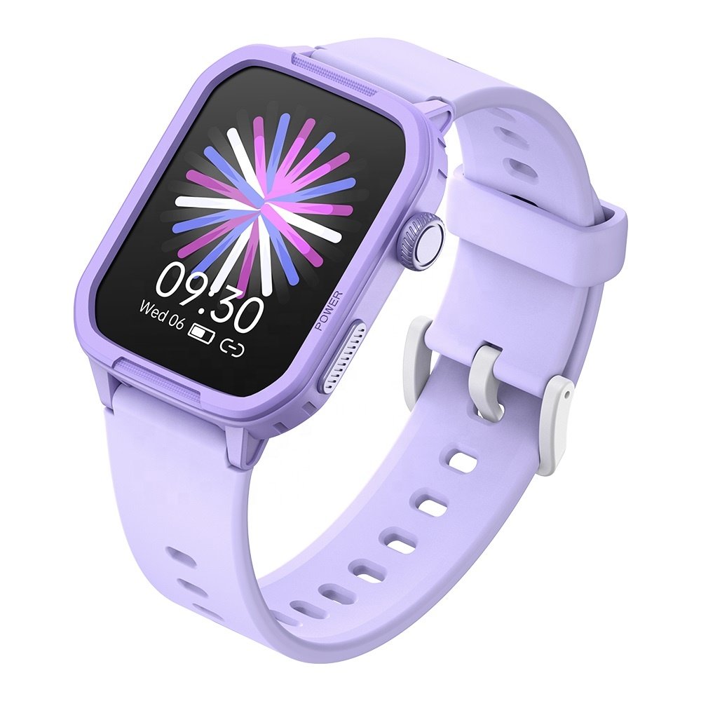 H96 Kids Smartwatch with Heart rate Sports Sleep Flashlight Children Watches Gifts Smart Watch for Girls In Pink Purple Colour