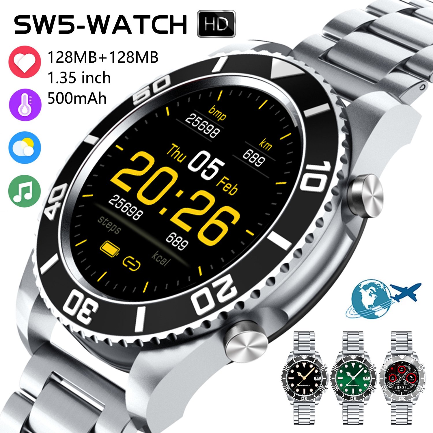 Smart Watch With Touch Screen TF Card BT Smartwatch for Android for iPhone