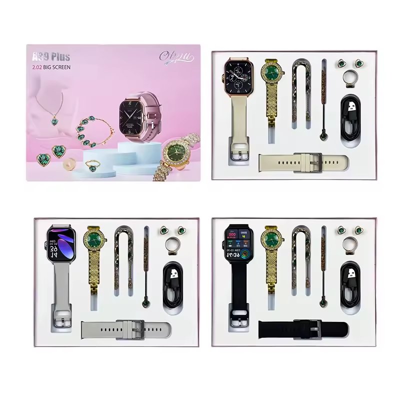 Luxury A89plus Smart watch 2024 Necklace Earrings Bracelet Ring A58 a68 a89 plus combo A68plus A58plus Smartwatch For ladies