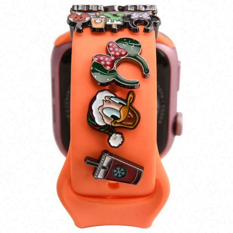 Custom Hard Enamel Band Charms For Bracelet Metal Paw Decorative Nails Watch Charms For Smart Watch Bands &