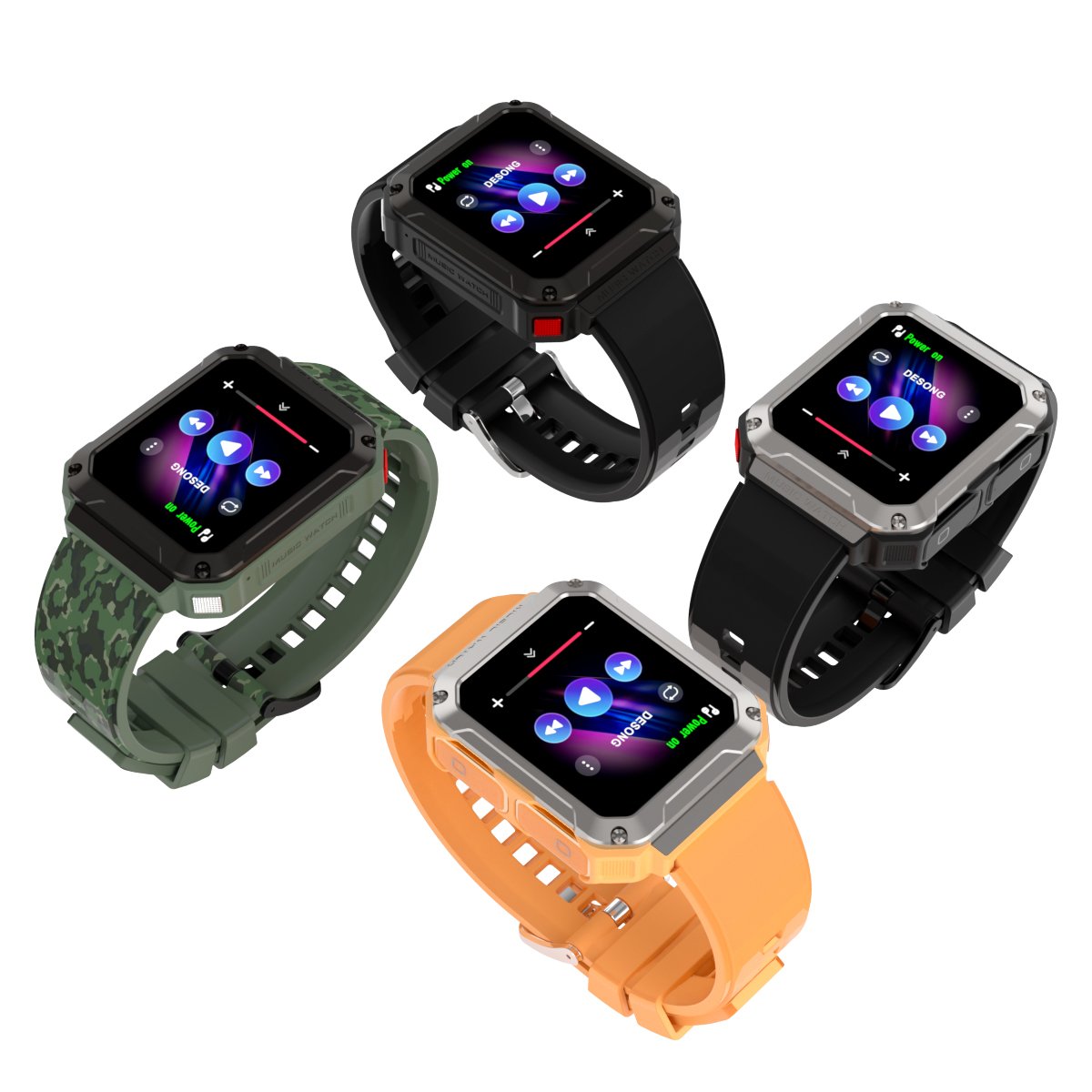 3 in 1 T93 Smart Watch with TWS Earbuds 4GB Large Memory BT Call 1.96 HD Screen Local Music Sports Men Smartwatch
