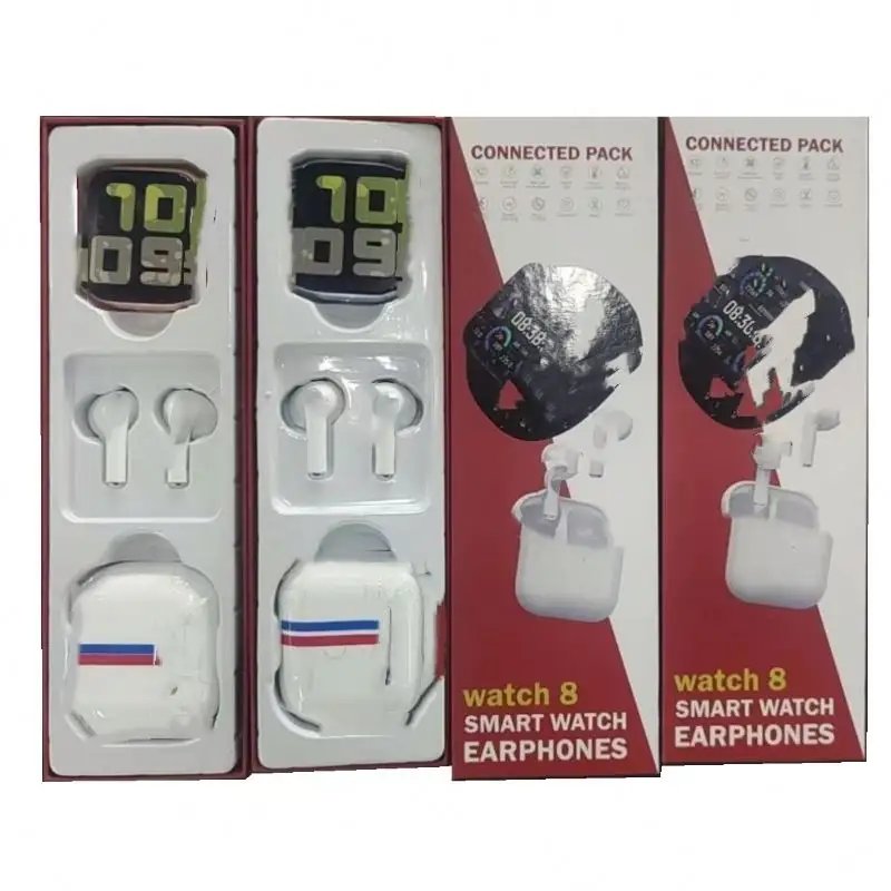 2024 Hot Selling Reloj Intelligente DM01 Smart Watch Set With Earphones Support BT Phone Talking DM01 Smart Watch with Headset