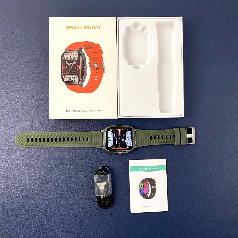 New arrivals Y1 Smart watch 1.85 Inch HD full screen IP67 waterproof smart fitness wrist Heart rate smart watch