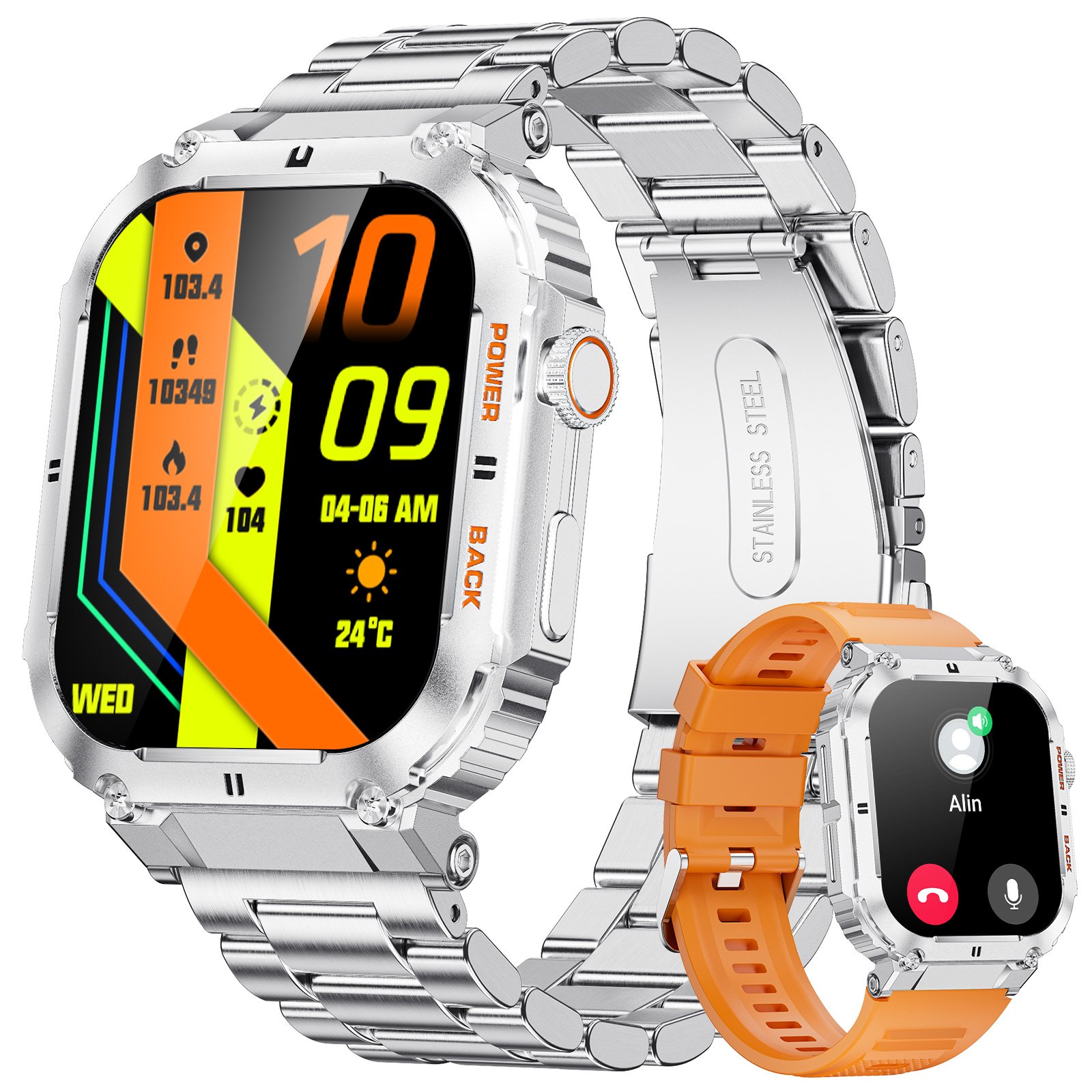 wearable devices New Luxury Men's Multifunction Smart Watch Sport Bt Call Watch Heart Rate Monitor Smart Watch For Men bw1847