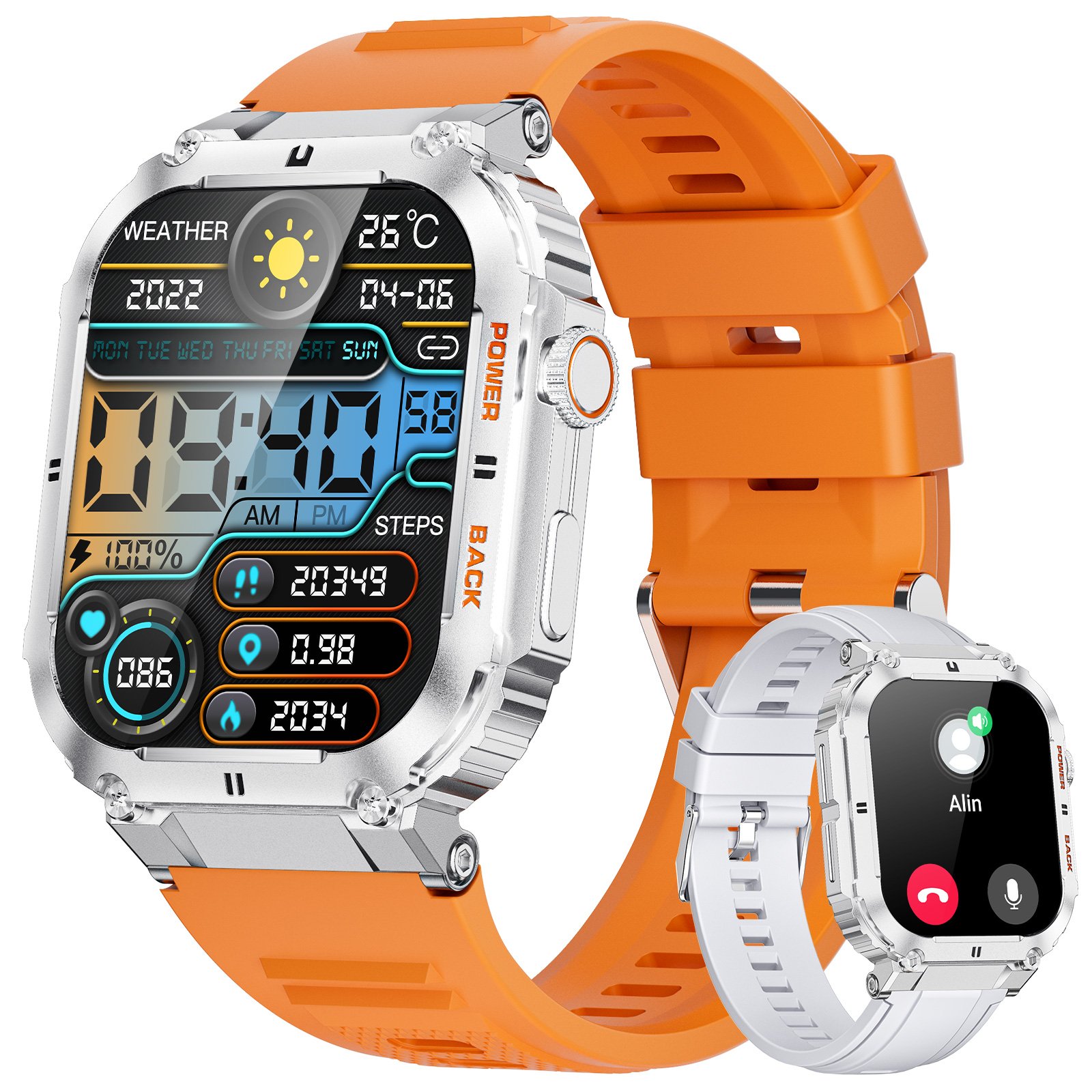 wearable devices New Luxury Men's Multifunction Smart Watch Sport Bt Call Watch Heart Rate Monitor Smart Watch For Men bw1847