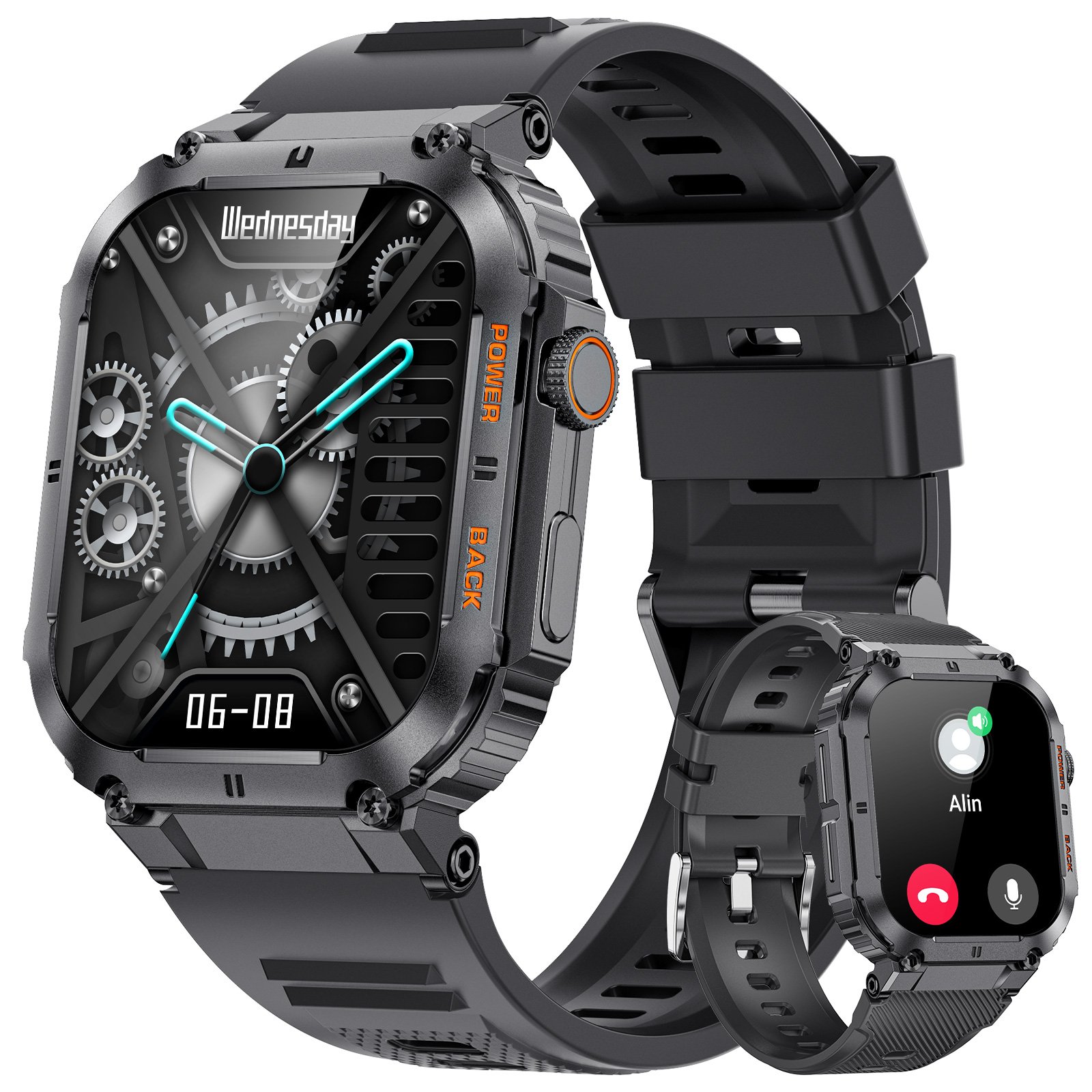 wearable devices New Luxury Men's Multifunction Smart Watch Sport Bt Call Watch Heart Rate Monitor Smart Watch For Men bw1847
