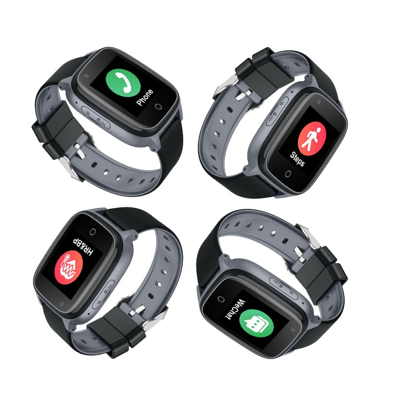 Wonlex 2024 KT17S Waterproof GPS Smart Watch Elderly Hot Sale Video Call Camera 4G SIM Card WiFi iOS Operation Square Shape GSM