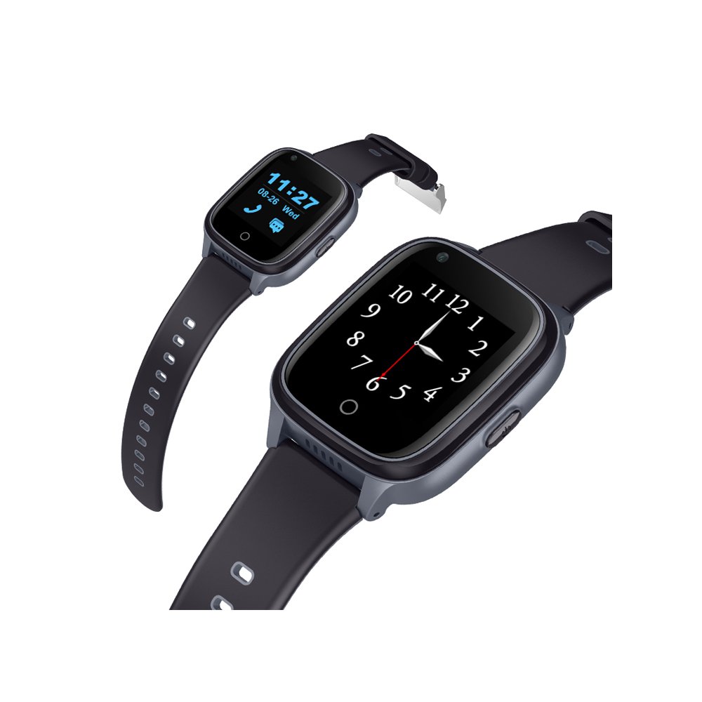 Wonlex 2024 KT17S Waterproof GPS Smart Watch Elderly Hot Sale Video Call Camera 4G SIM Card WiFi iOS Operation Square Shape GSM
