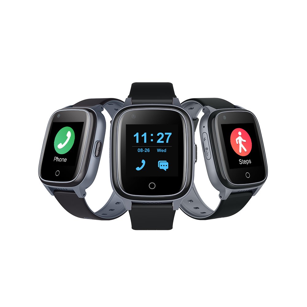 Wonlex 2024 KT17S Waterproof GPS Smart Watch Elderly Hot Sale Video Call Camera 4G SIM Card WiFi iOS Operation Square Shape GSM