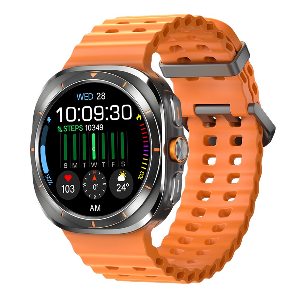 2024 W7 Smart Watch 1.43inch Amoled Compass BT Call Voice Assistant Health Monitoring Heart Rate Outdoor Sport Smart Watch