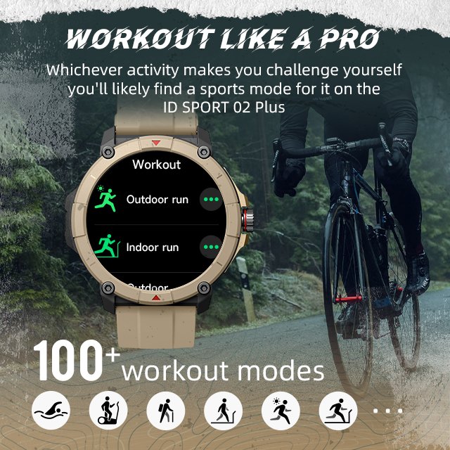 2024 Outdoor GPS Round Design Smart Watch for Men 2ATM Waterproof Outdoor Sports 1.38 inch Smartwatch 300mAh Large Battery