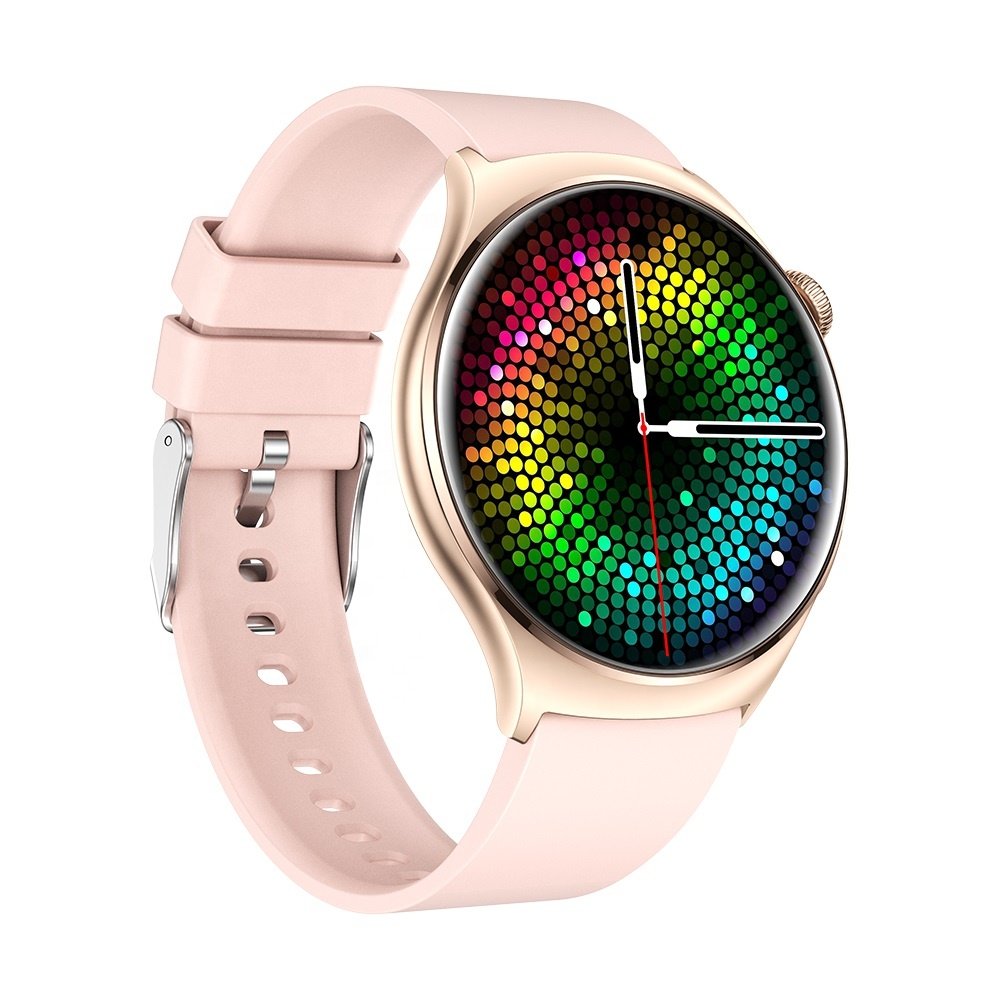 2024 New AMOLED Smart Watch QX10 for Women Ladies' style Fashion Design Smartwatch BT Call Heart Rate Monitor Round Dial Watch